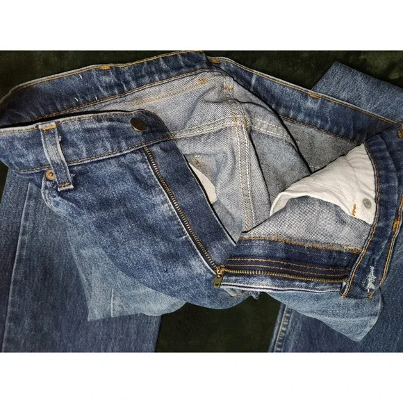 Vintage Levis 532 1984 Jeans Mens Flare 36X34 Orange Tab Blue Denim USA Made - Picture 9 of 16